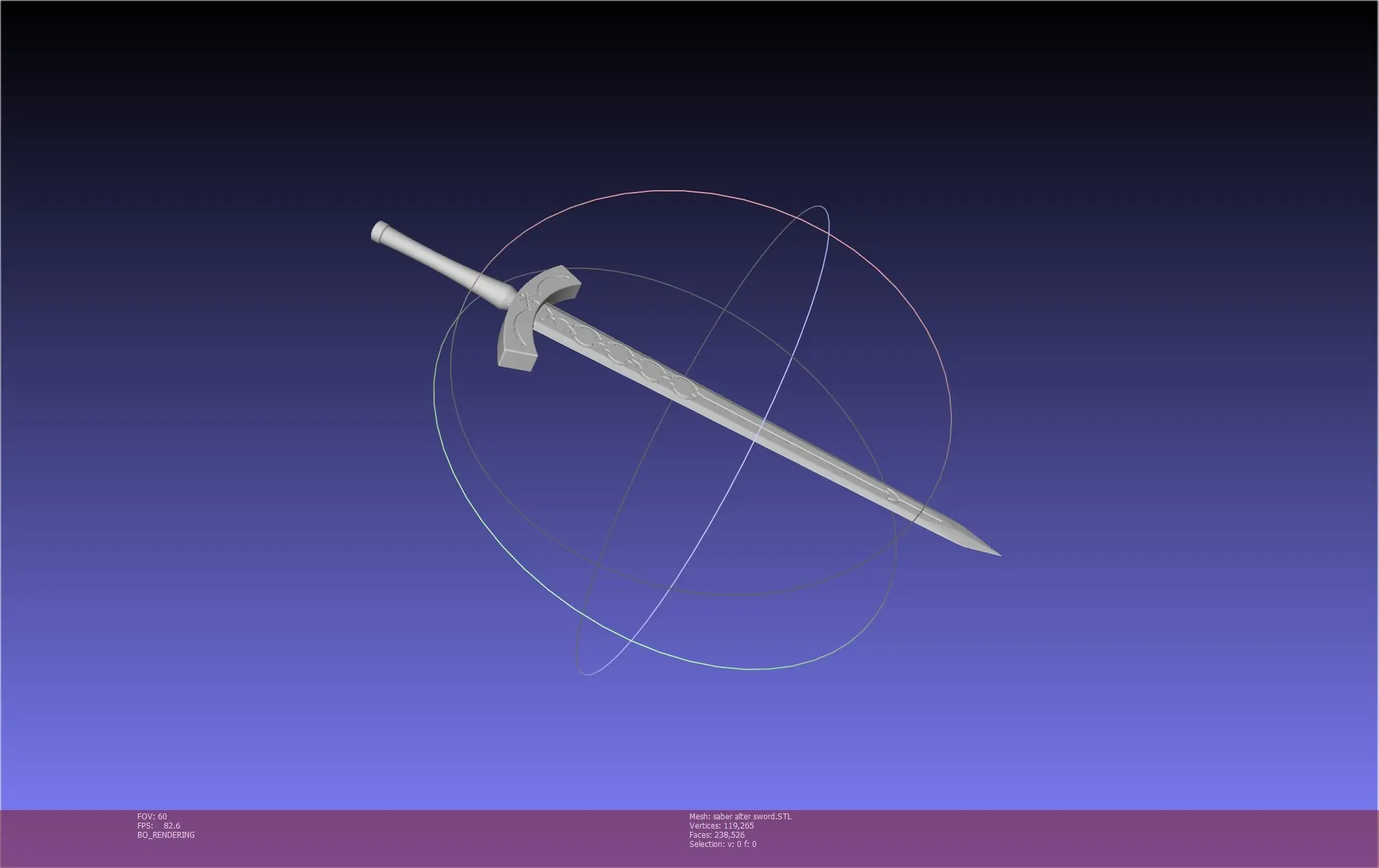 Fate Saber Alter Sword Printable Assembly