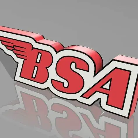 retro BSA inspired LED lightbox and wall art print