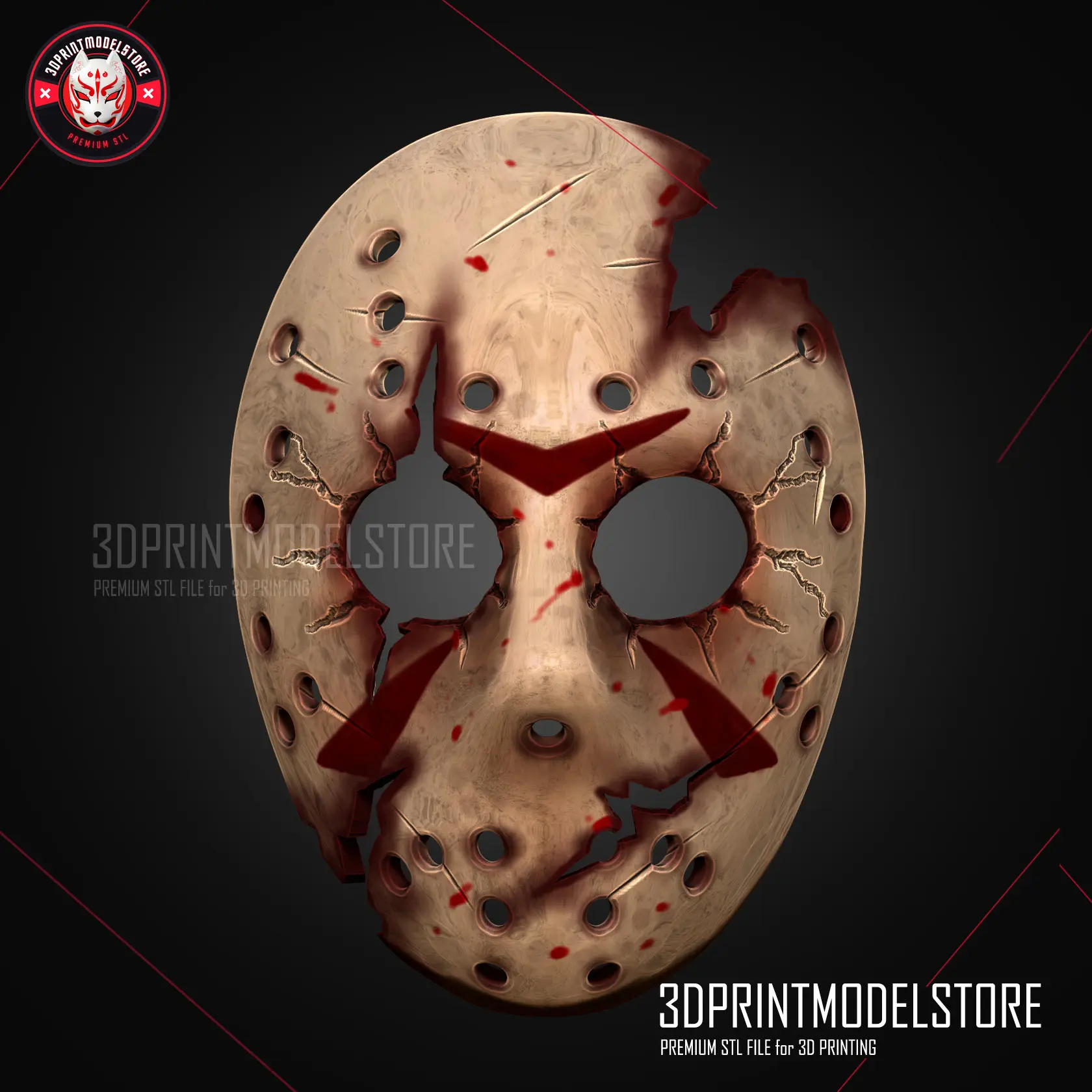 Masca lui Jason Friday The 13th Broken Halloween 3D Print Model