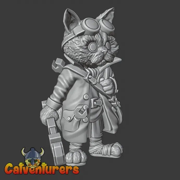 Gizmo Gearclaw - The Tinkerer Cat