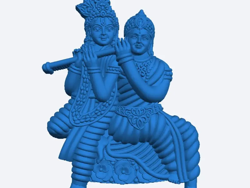 Radha Krishna 3d model 