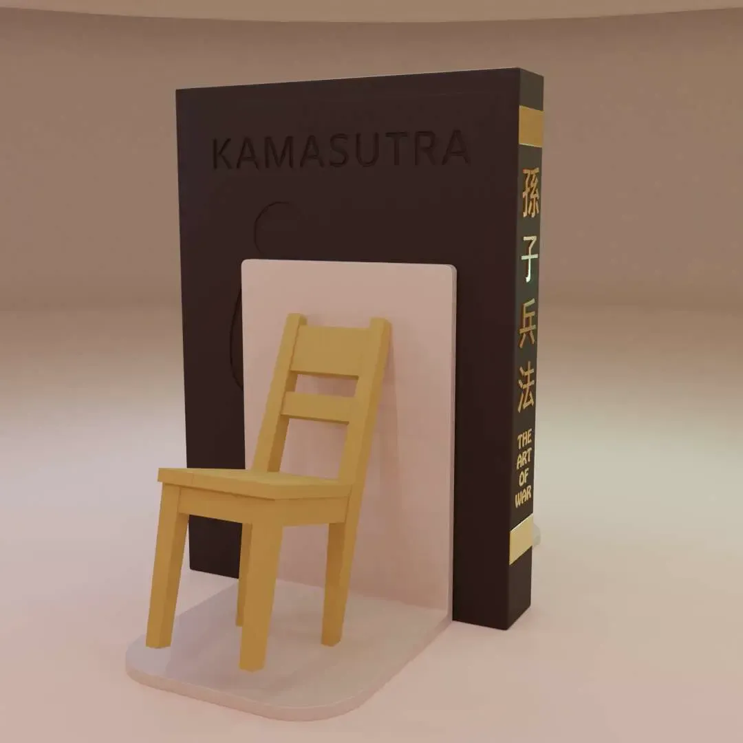 Wooden Chair Bookend