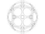 Wireframe Shape Geometric Holes Pattern Ball-6