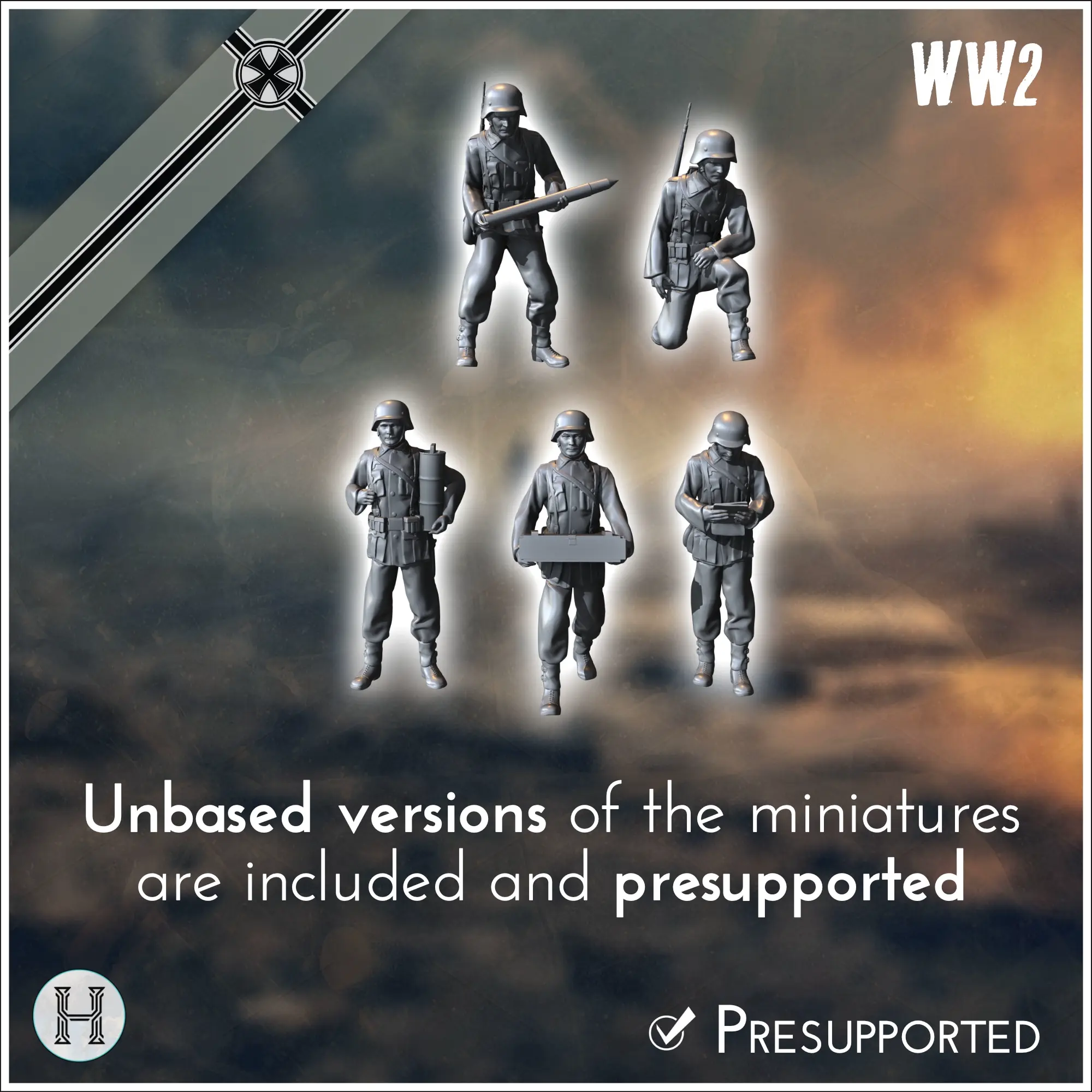 105mm leFH 18 obusier léger allemand - miniatures ww2 v