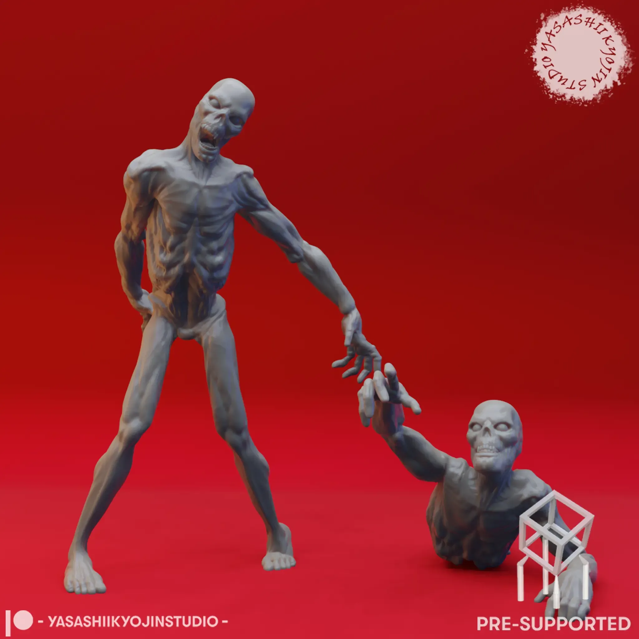 Zombies - Tabletop Miniature (Pre-Supported STL)