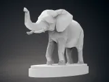 Elefante in Low Poly-4