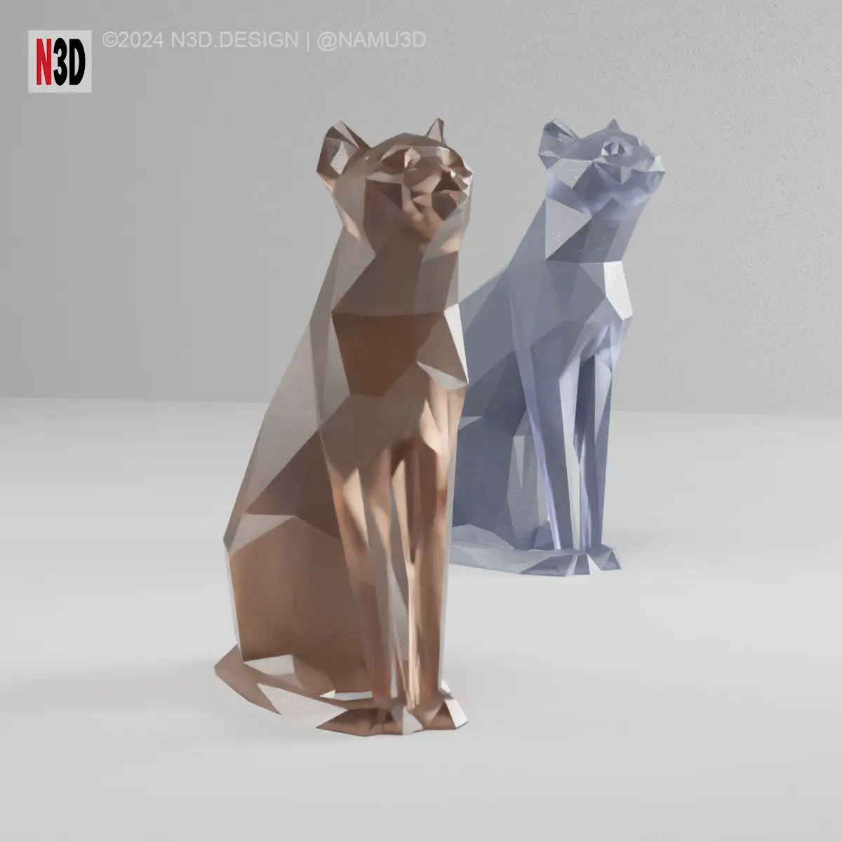 Cat - Egyptian cat low poly