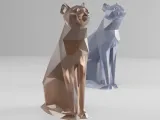 Cat - Egyptian cat low poly-5