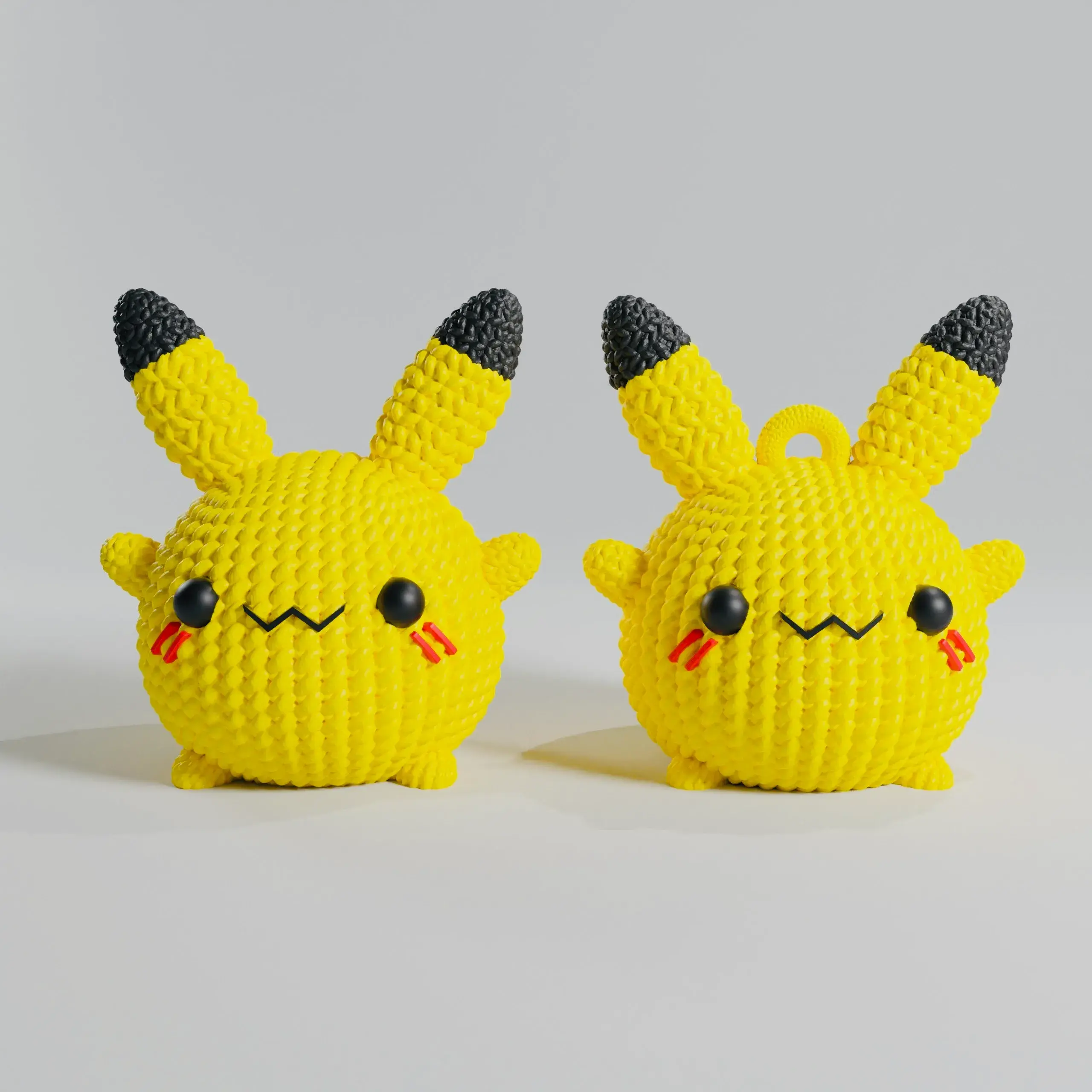 CUTE PIKACHU CROCHET KNITTED - KEYCHAIN & PIGGYBANK