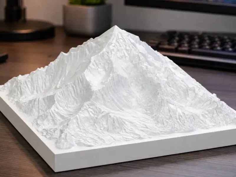 Mount Everest Desk Sculpture – 3D Printed Topographic Art