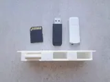 Modular horizontal USB and card reader holder-2