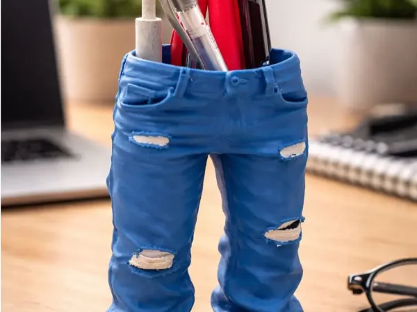 Jeans as a pen holder