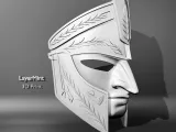 Warrior Mask with Leaf Engravings-2