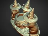 three black cat cauldron tea light  decoration-5
