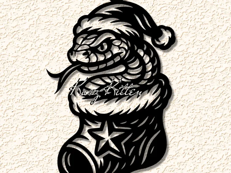 snake christmas reptile stocking ornamnet