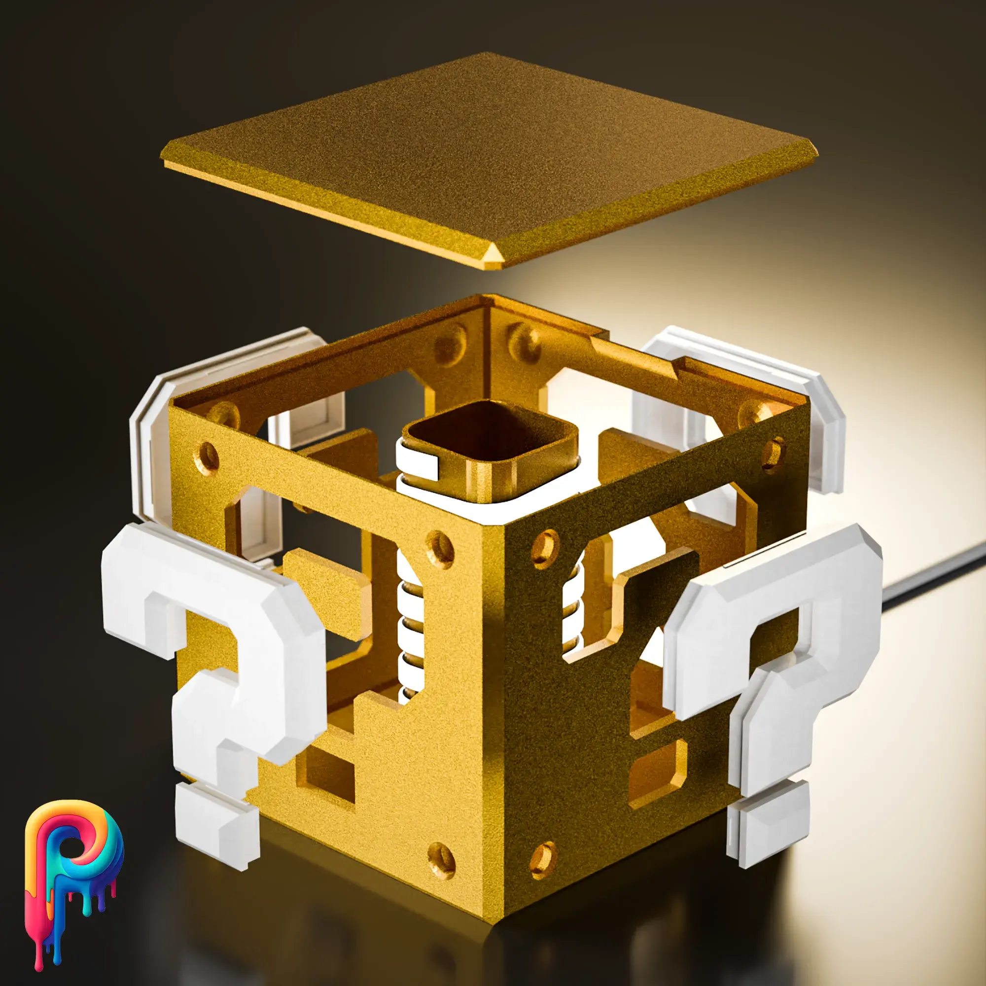 Mario Power-Up Lamp with Versatile Bulb Fixture by Polymeria