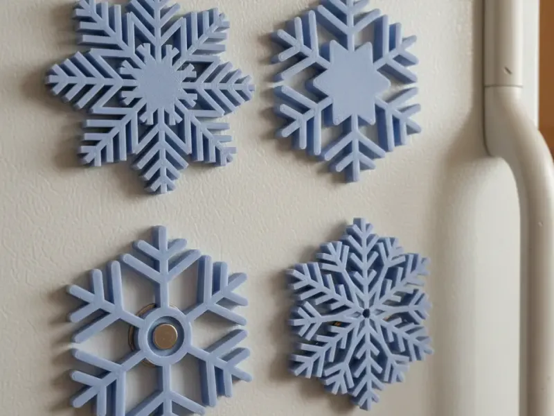 Imanes de nevera (copo de nieve)