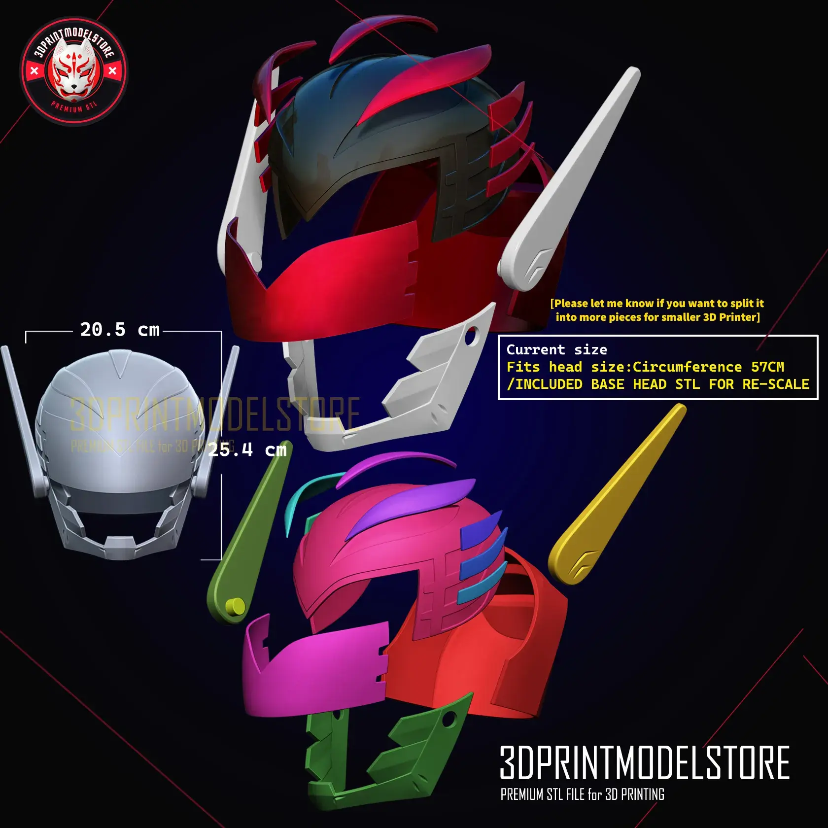 Go Go Loser Ranger Reject Red Keeper Helmet Cosplay STL File
