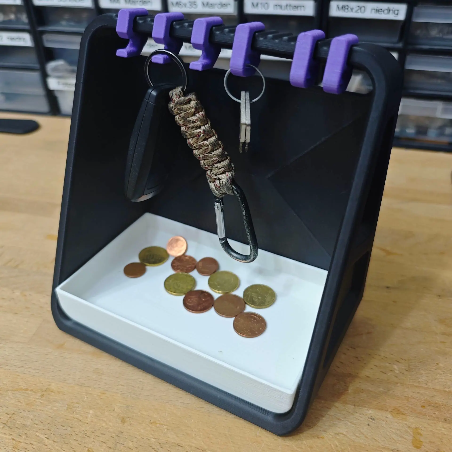 Universal organizer for desk, tools, and keys cabinet