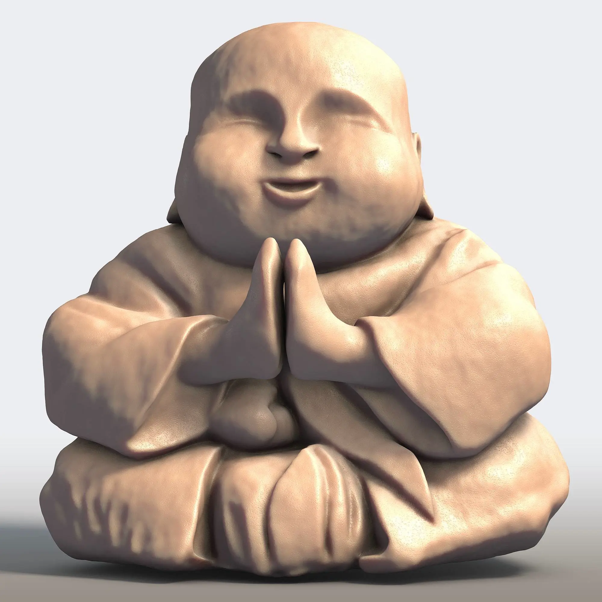 Buddha Monk - Meditative Sculpture  3D Printable STL Model