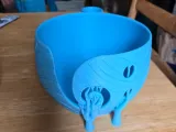 Yarn Bowl with Holder | Wave Pattern-2