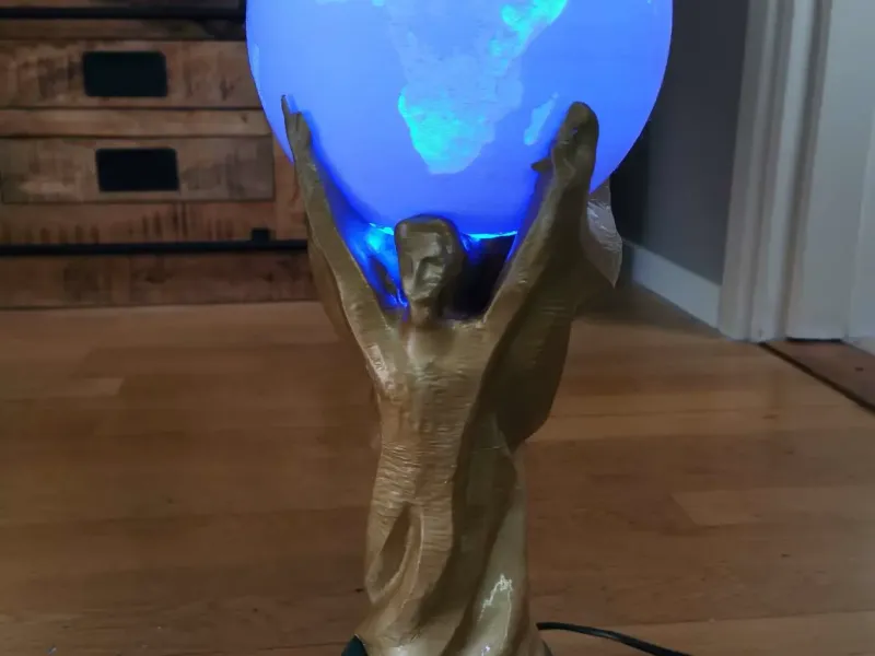 candeeiro de litofane para a taça do mundo 