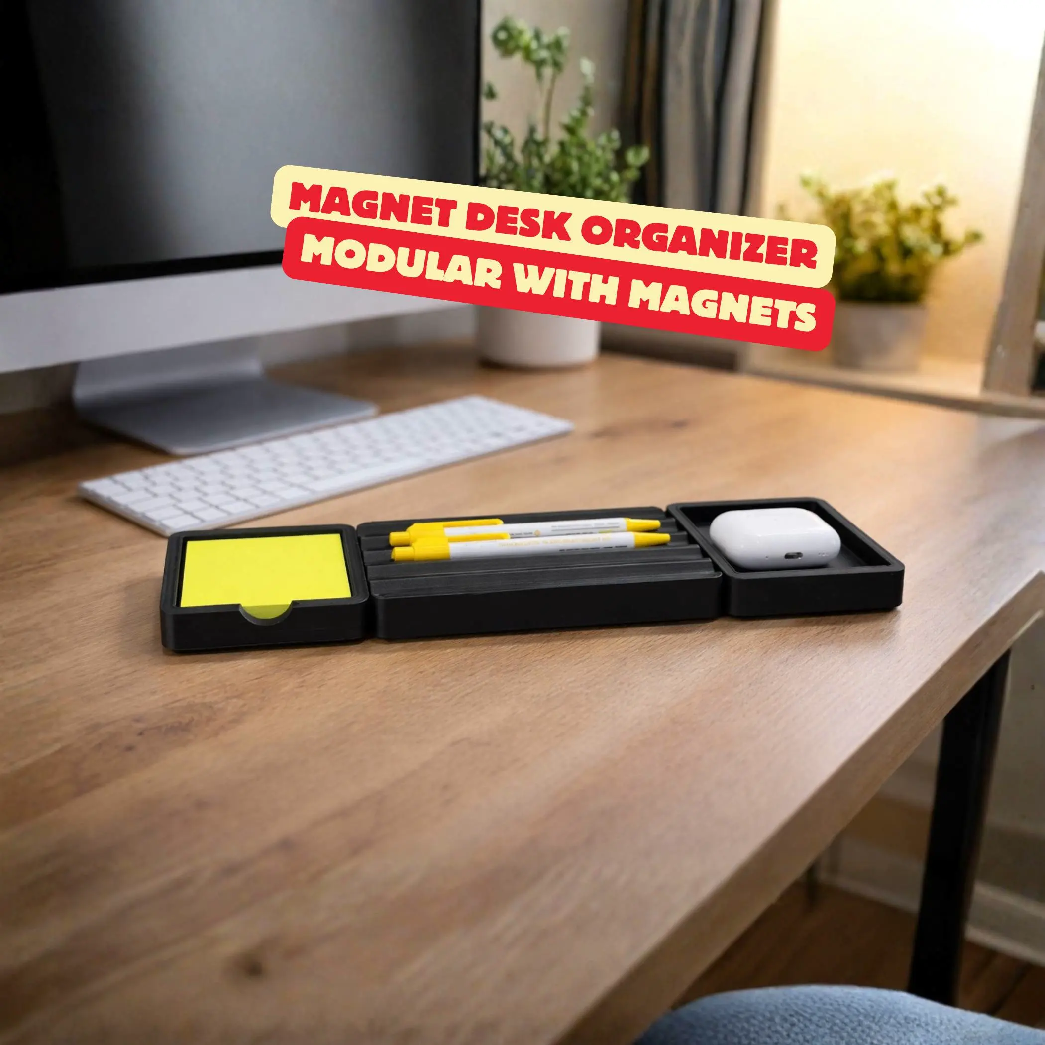 MODULAR DESKTOP ORGANIZER WITH MAGNETS