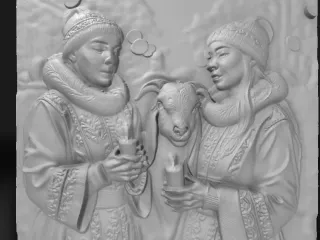 with the Easter goat on Easter night