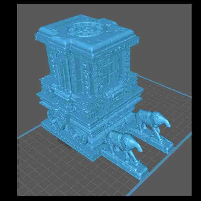 Tempio indiano con statue di animali - miniature warhammer ter