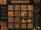 Decorative Coasters & Trivets Puzzle Pack SVG STL CNC Laser-1