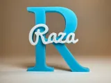 Placa de Identificação 3D - Raza-1