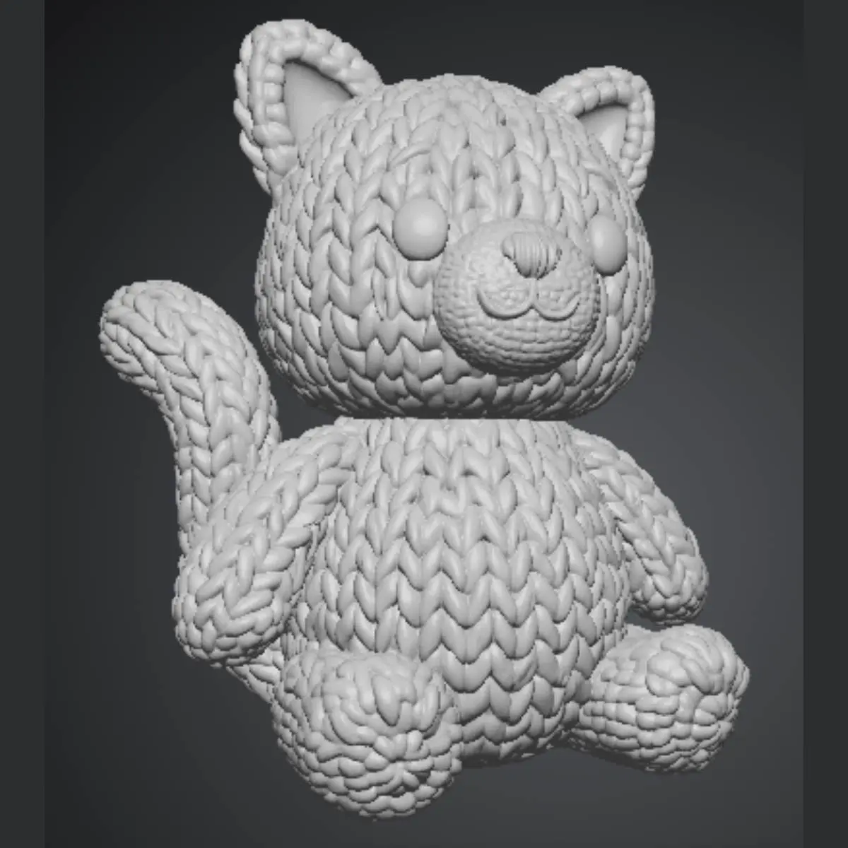 Gato Crochê – Arquivo STL Estilo Decorativo