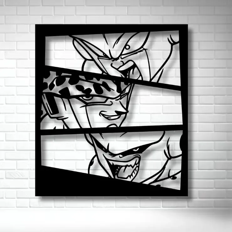 🟣⚡ WALL ART – FRIEZA, CELL & BUU