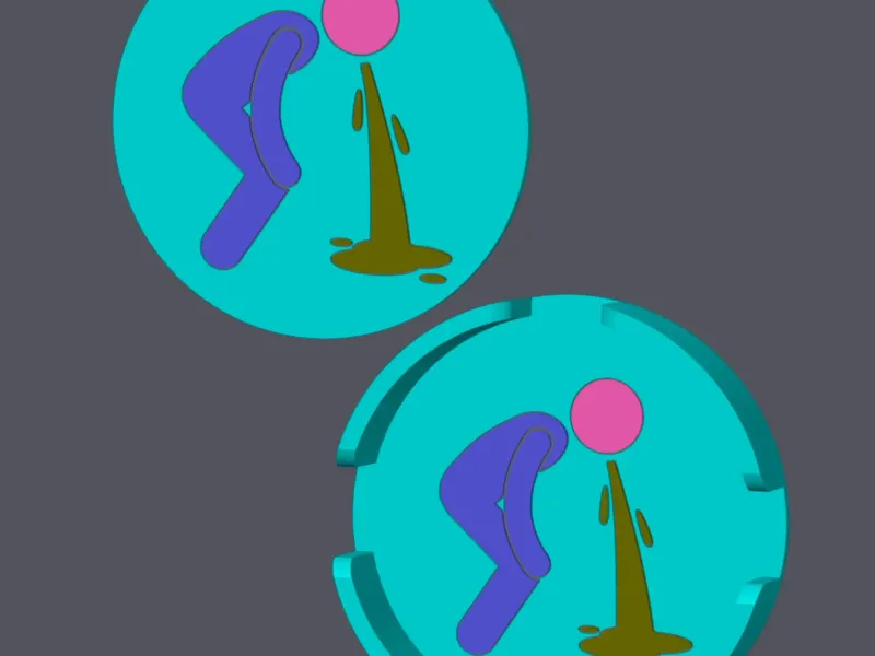 Man Throwing Up - Round Coasters with holder