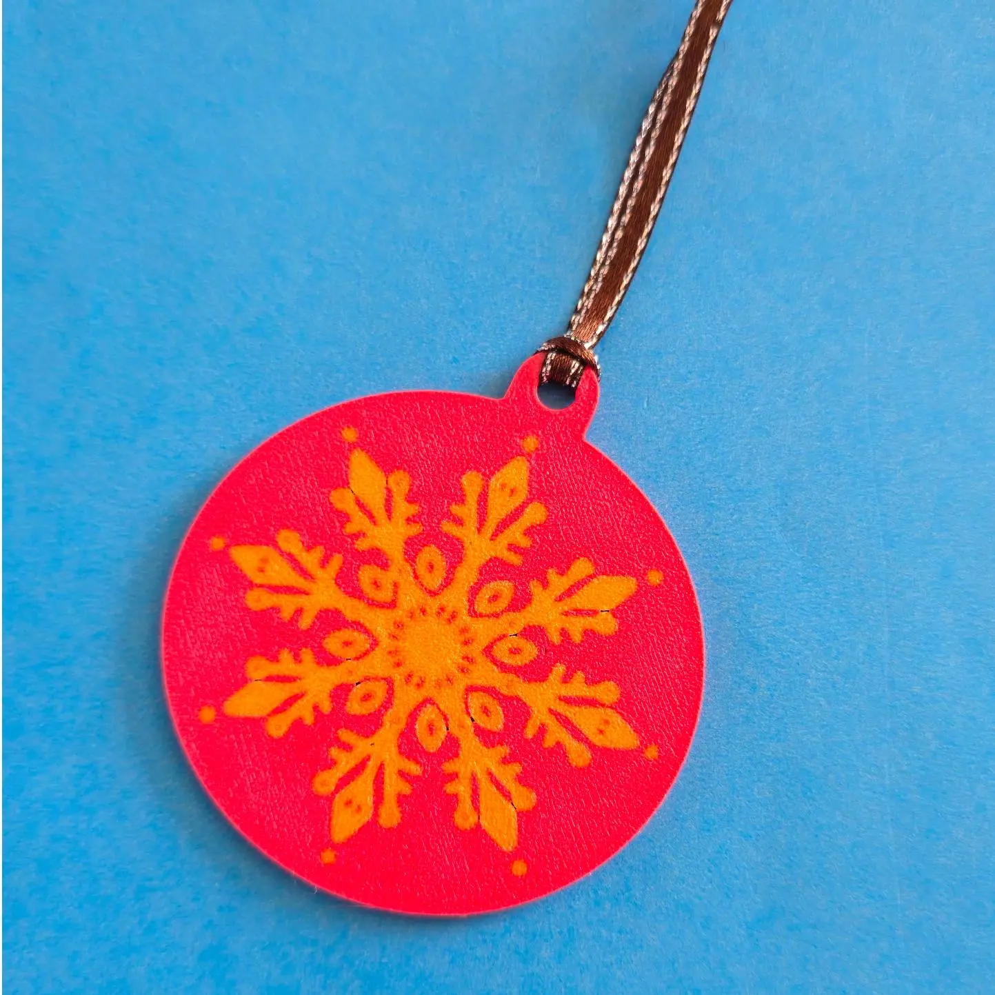 Christmas Ornament with a golden flake