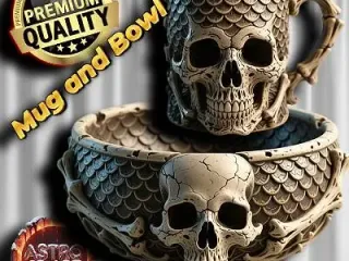 Skull Mug and Bowl ❤️