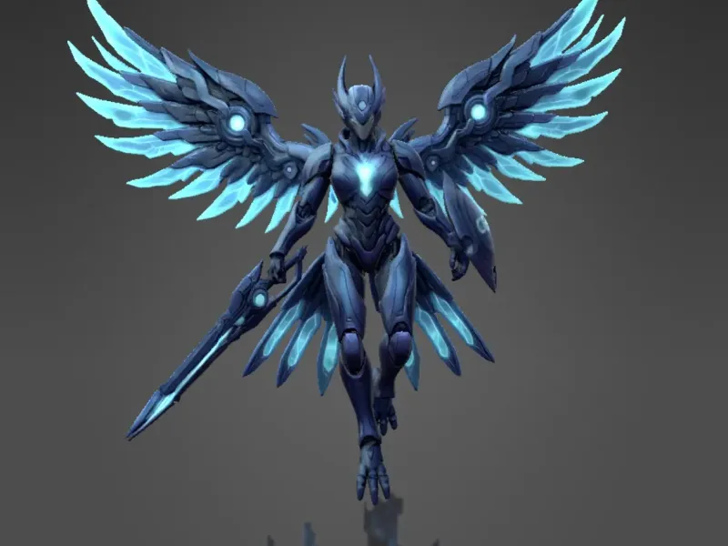 Lunar Phoenix - Cyber Valkyrie (Print-in-Place / Articulated
