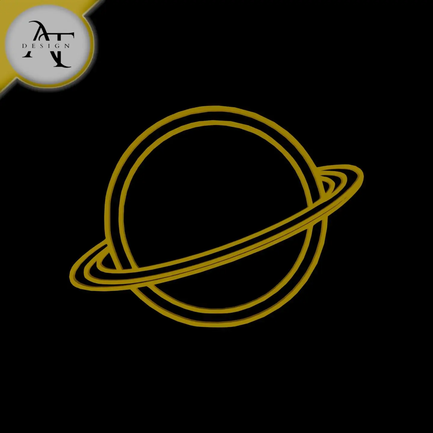 Planet - Line Art - 2D Wall Art Decor