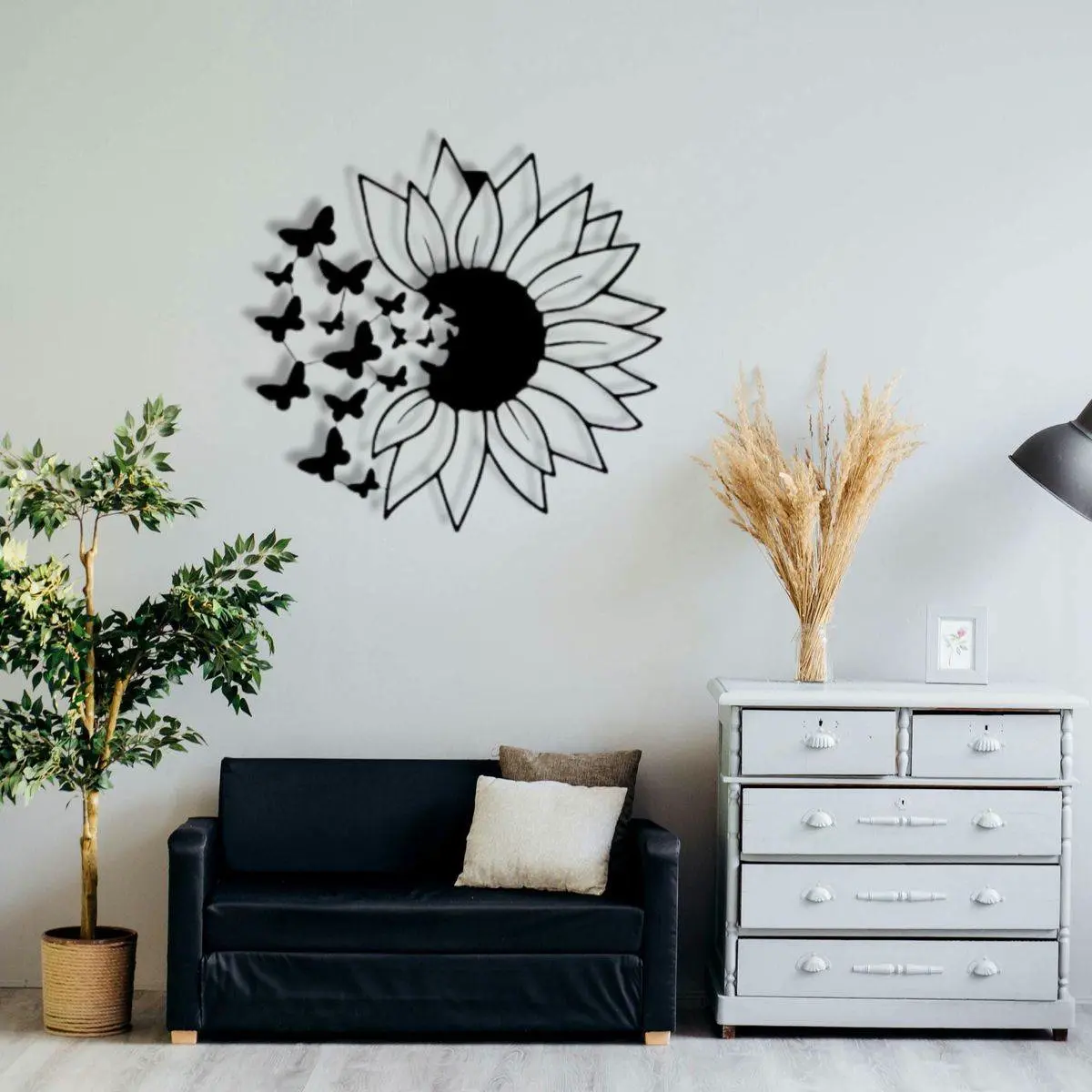 WallArt Flower Butterfly 003