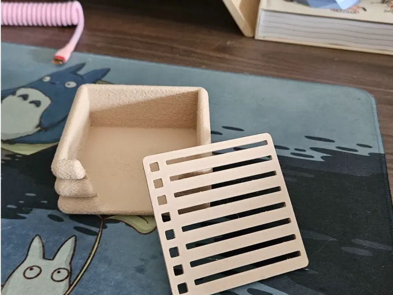 Postit holder with stencil