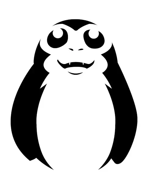 Porg stencil
