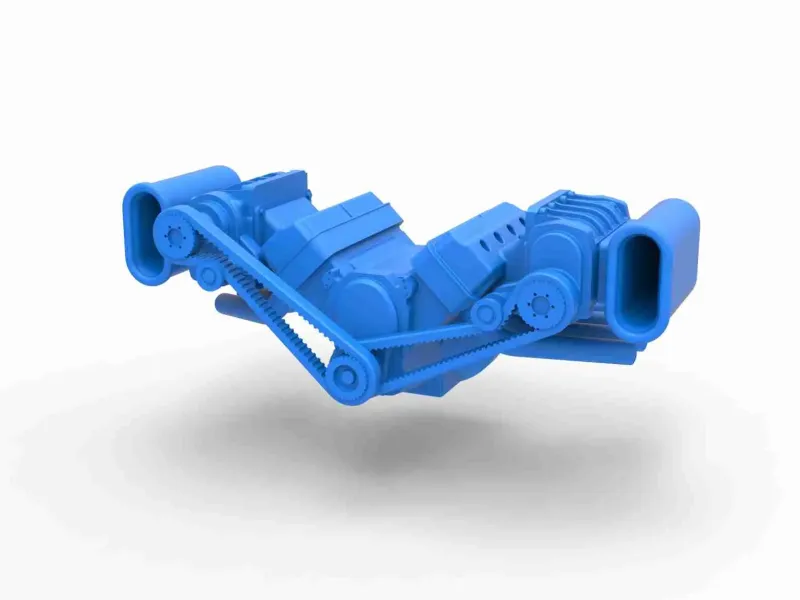 Motor V8 cu supraalimentare dublă Versiunea 5 Scară 1:25