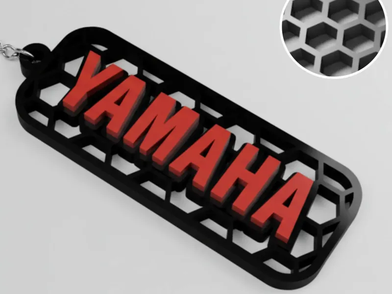 Yamaha honeycomb keychain