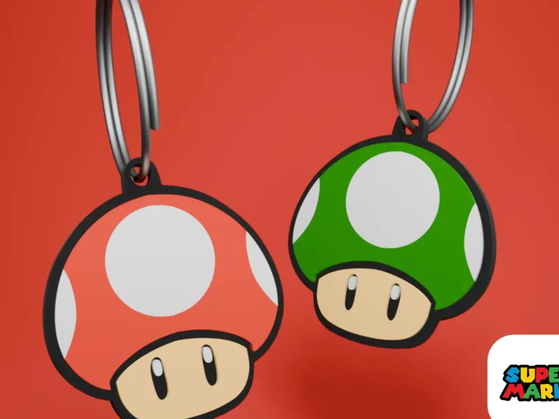 (1-up) Mushroom | Mario Keychain Series