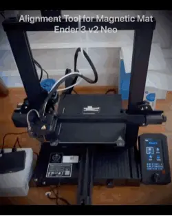 Alignment Guide/Tool for Magnetic Project Mat, Ender3v2 Neo