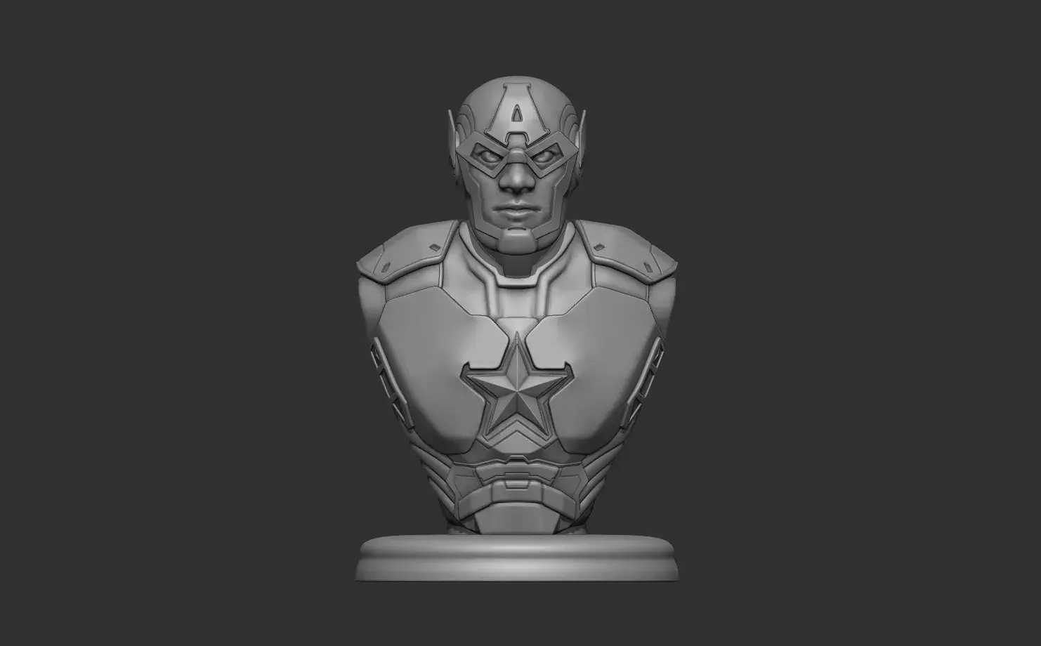 Captain America Bust Futuristic Design
