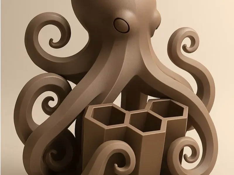 Kraken pencil holder