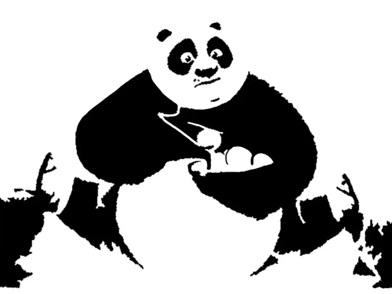 Kung Fu Panda Schablone