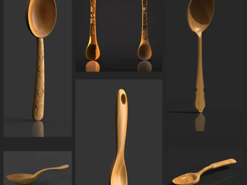 7 different models of spoons