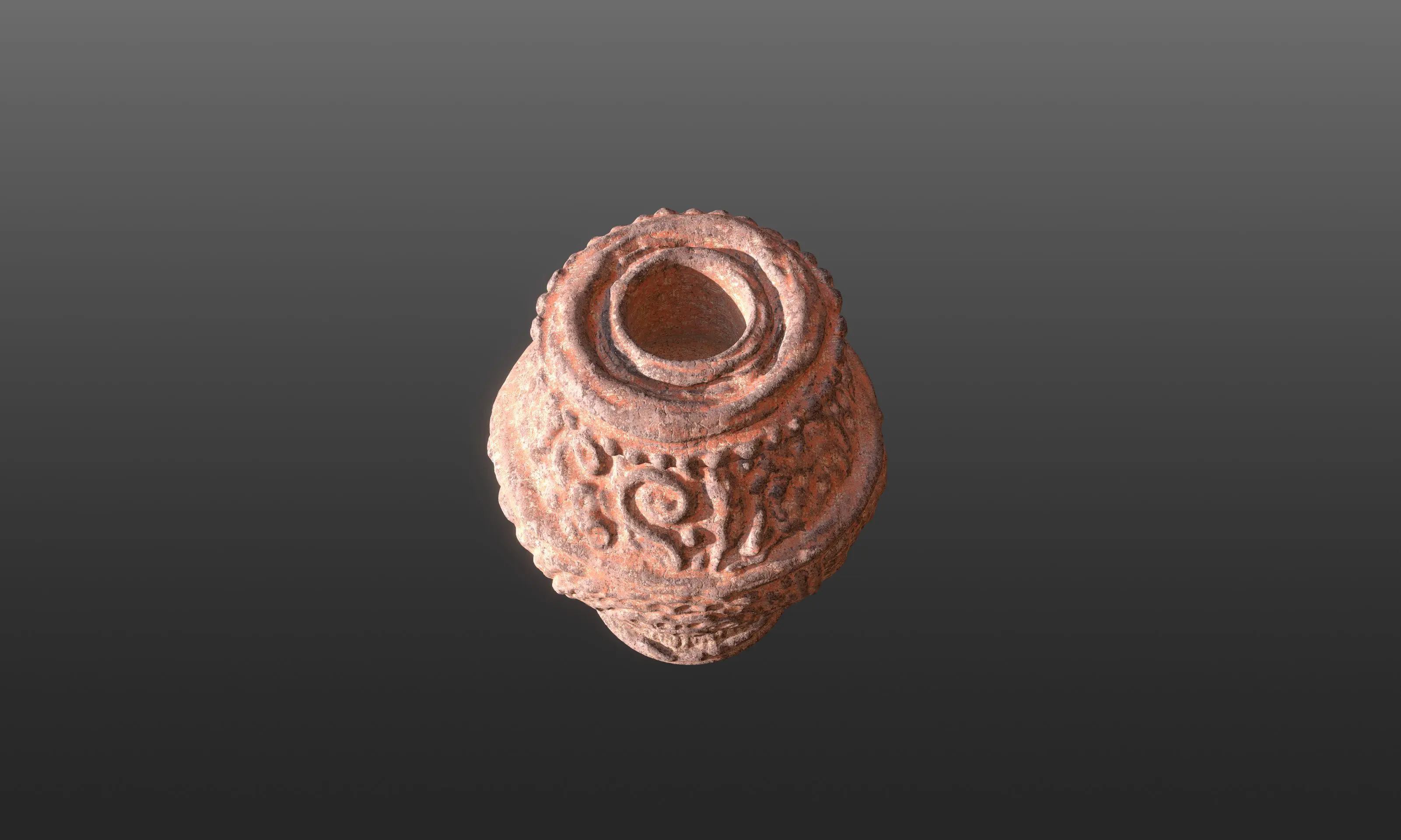 Mandala Pişmiş Toprak Saksı